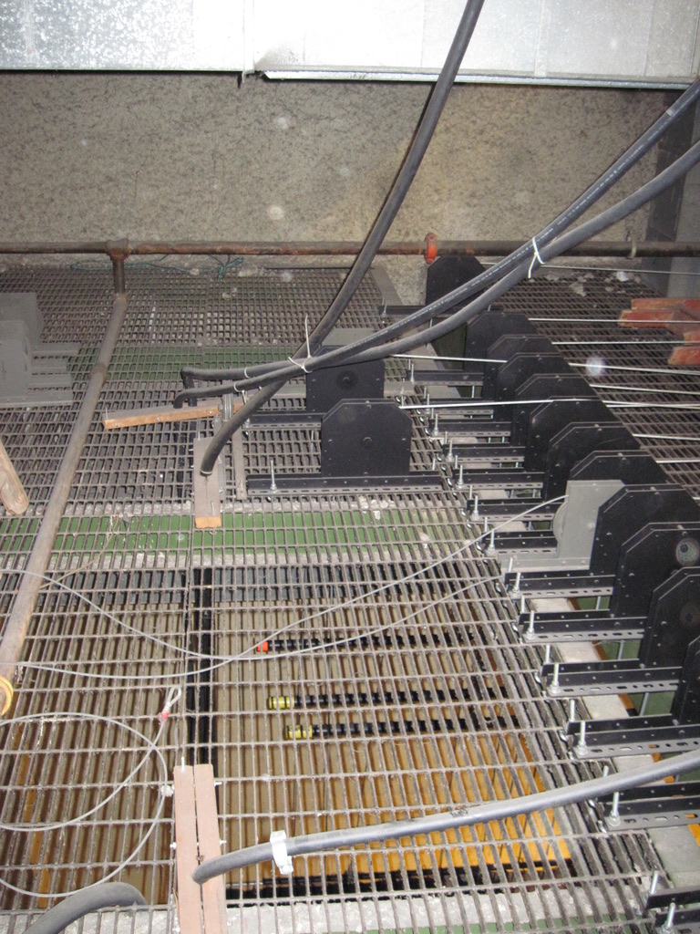 Theater Rigging Inspection - wire rope on stage grid