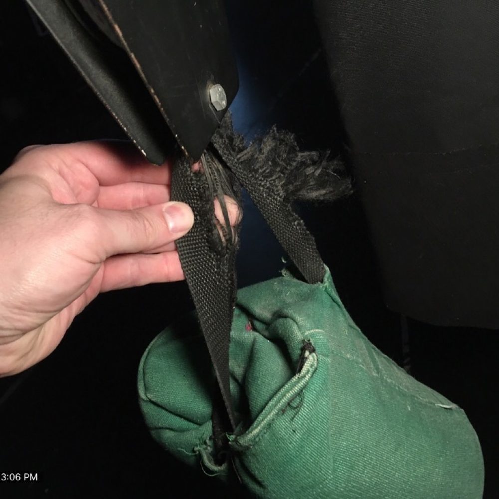 Theater Rigging Inspection torn sandbag